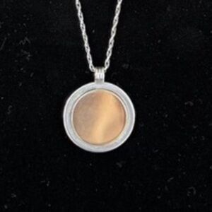 Tiffany & Co. 18KT on Sterling Coin Pendant Necklace – 22” – 13.8g